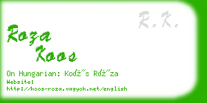 roza koos business card